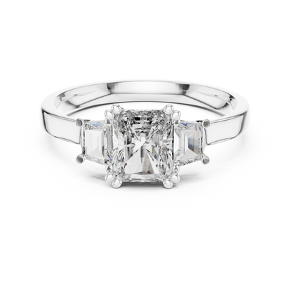 Elegant Gold Emerald Diamond Ring