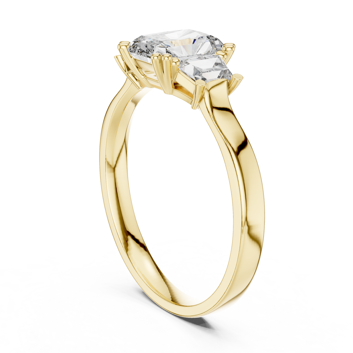 Elegant Gold Emerald Diamond Ring