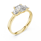 Elegant Gold Emerald Diamond Ring