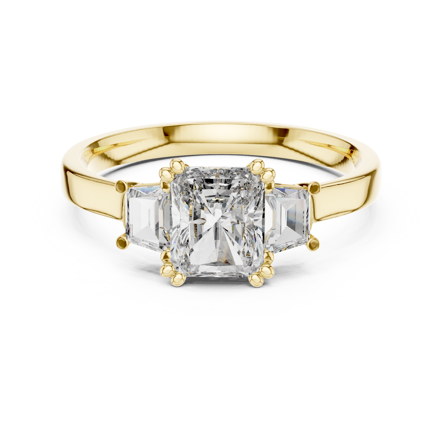 Elegant Gold Emerald Diamond Ring