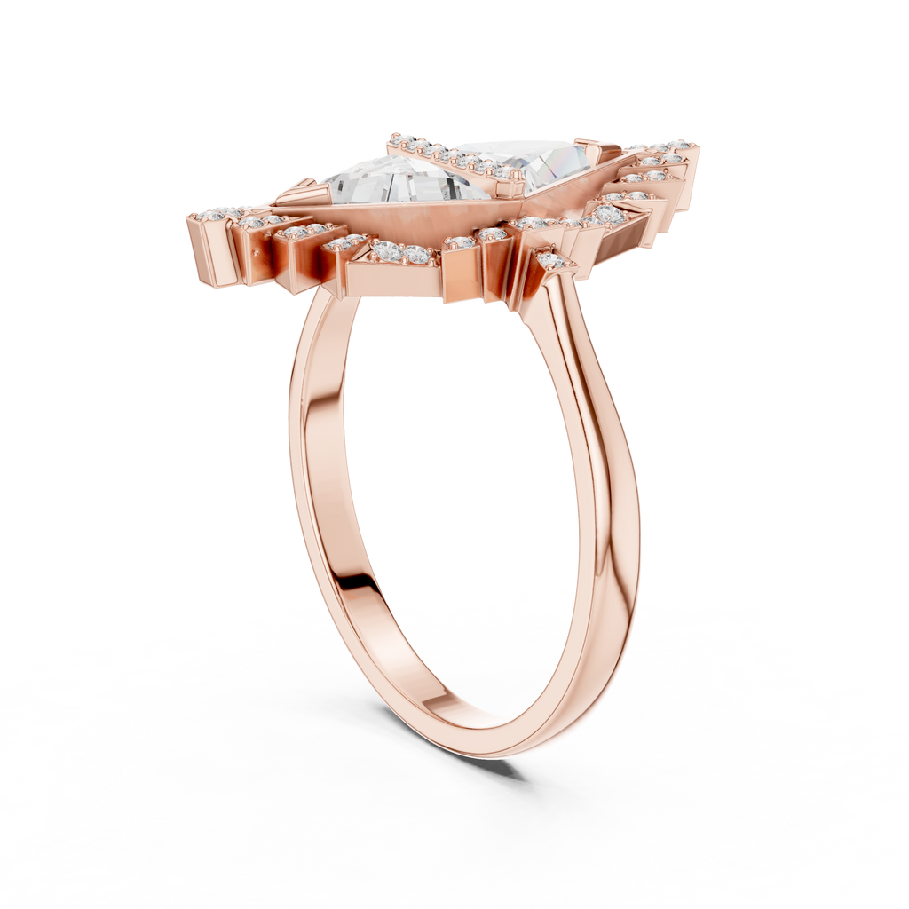 Designer Art Deco Engagement Ring