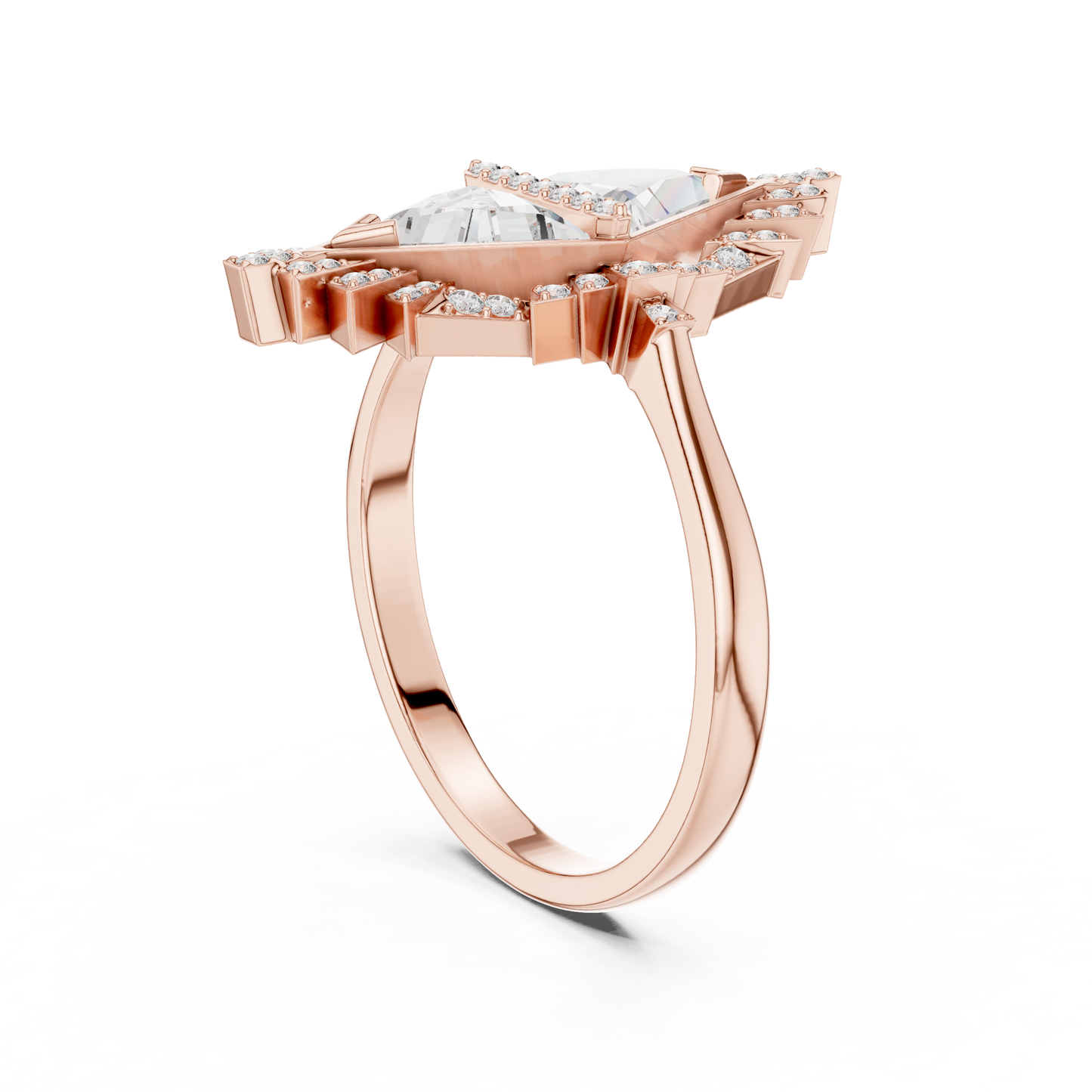 Designer Art Deco Engagement Ring