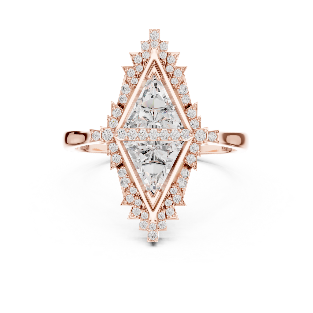 Designer Art Deco Engagement Ring
