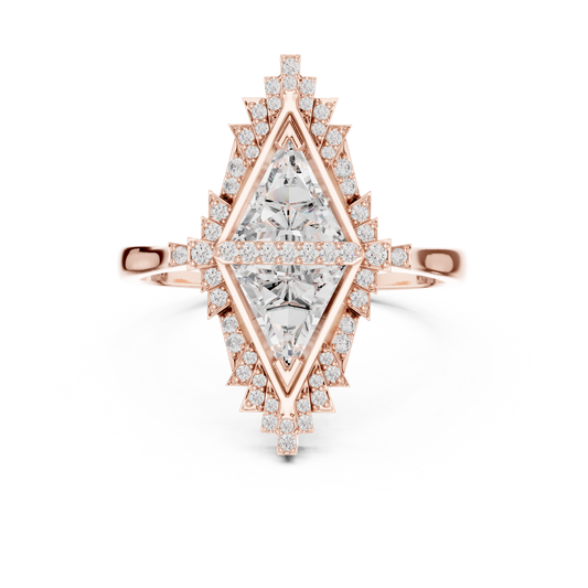Designer Art Deco Engagement Ring