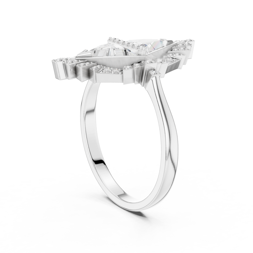 Designer Art Deco Engagement Ring