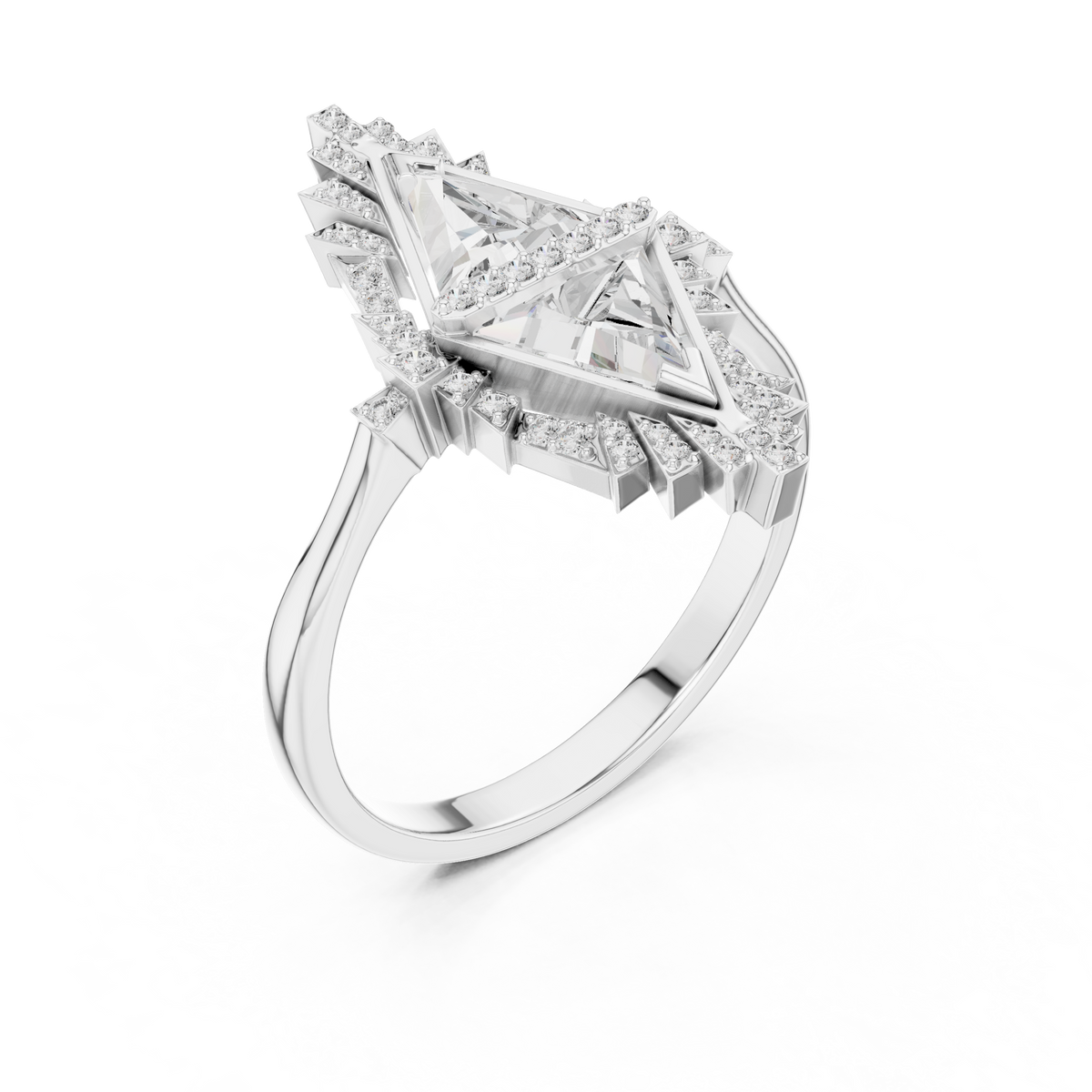 Designer Art Deco Engagement Ring