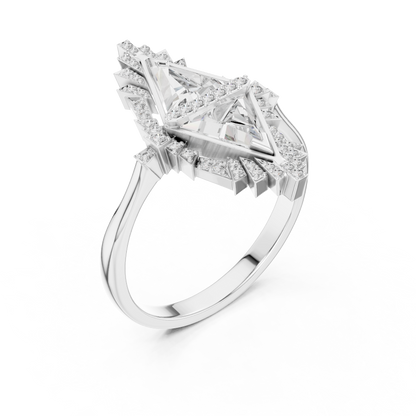 Designer Art Deco Engagement Ring