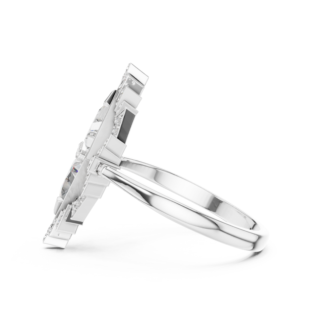 Designer Art Deco Engagement Ring