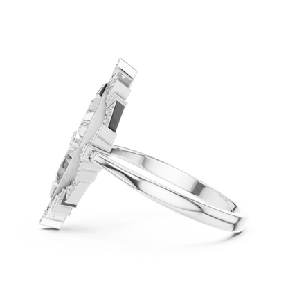 Designer Art Deco Engagement Ring