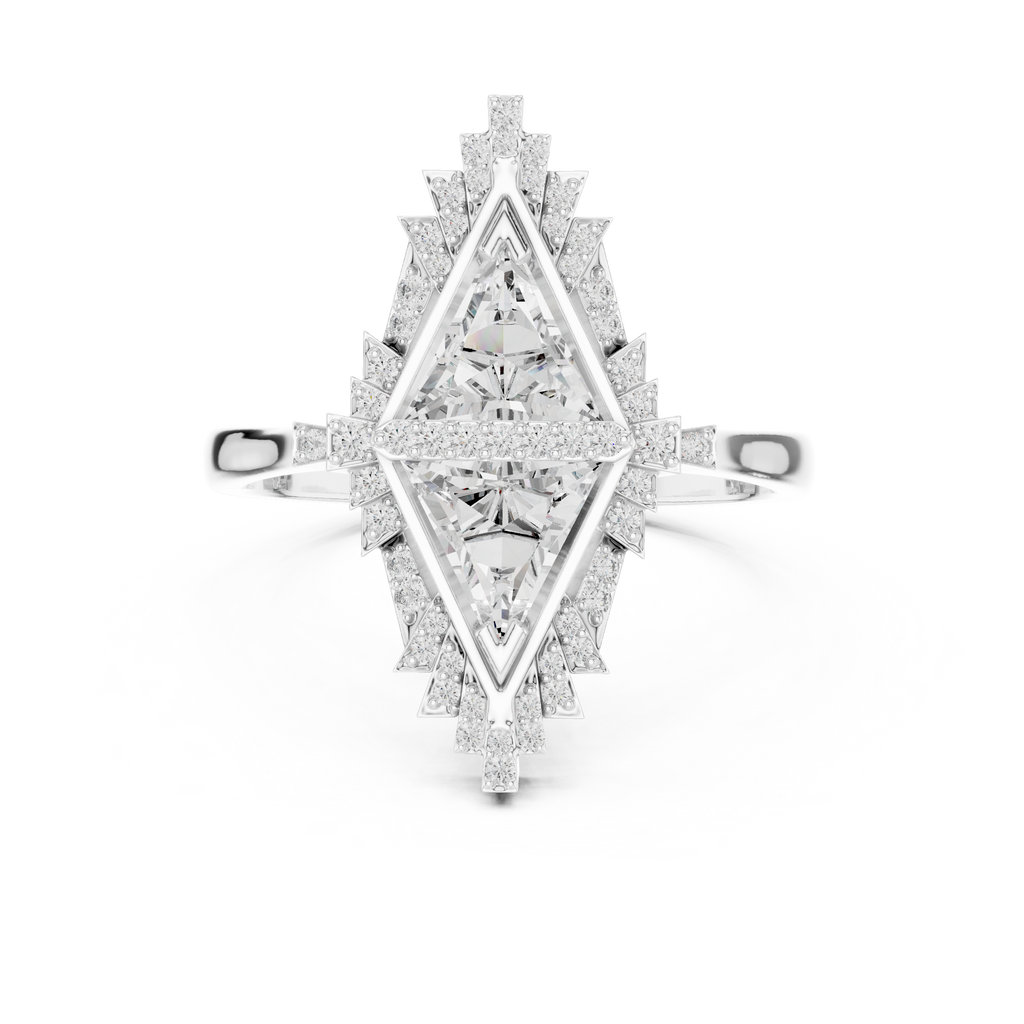Designer Art Deco Engagement Ring