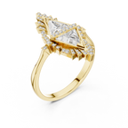 Designer Art Deco Engagement Ring