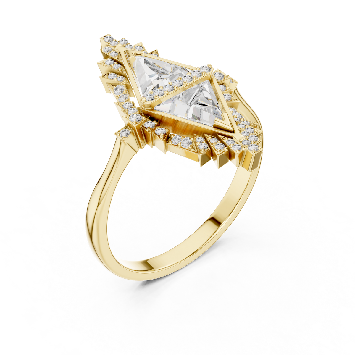 Designer Art Deco Engagement Ring