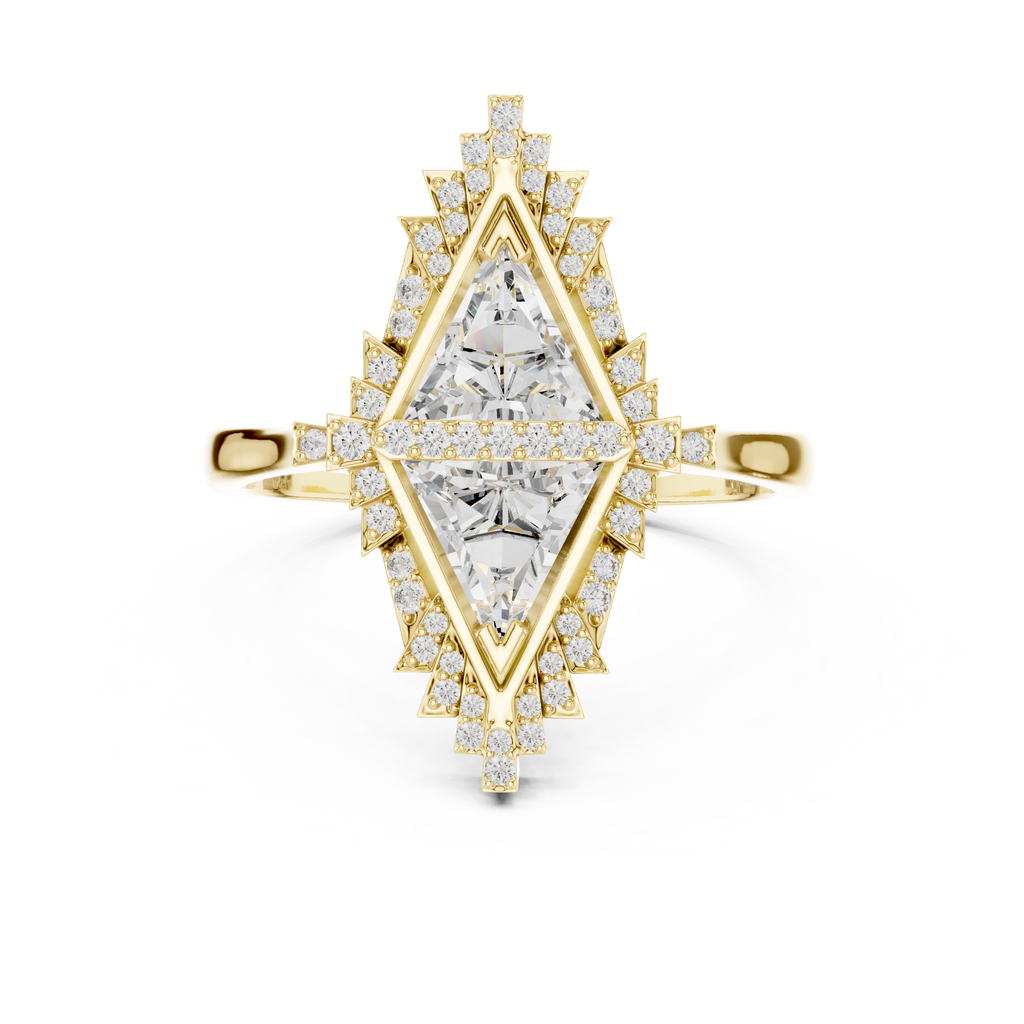 Designer Art Deco Engagement Ring