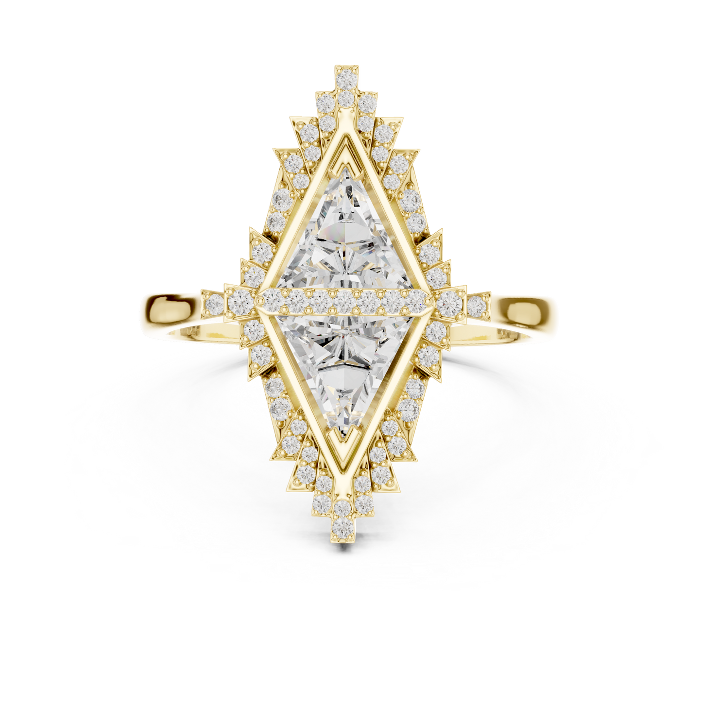 Designer Art Deco Engagement Ring