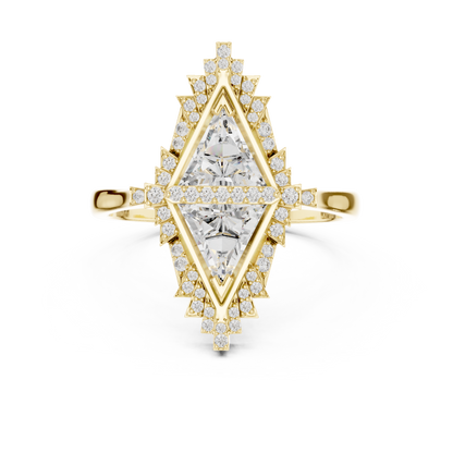 Designer Art Deco Engagement Ring