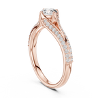 Romantic Twist Shank Engagement Ring