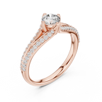 Romantic Twist Shank Engagement Ring