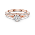 Romantic Twist Shank Engagement Ring