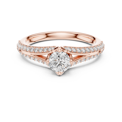 Romantic Twist Shank Engagement Ring
