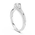 Romantic Twist Shank Engagement Ring