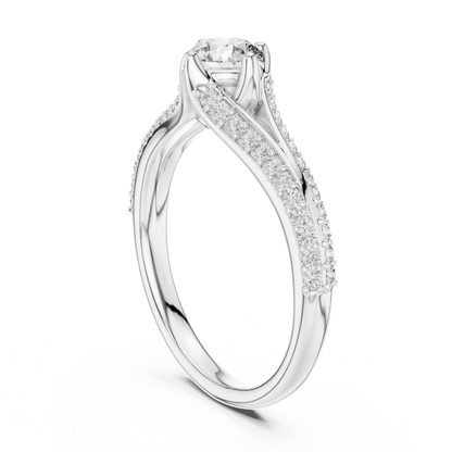 Romantic Twist Shank Engagement Ring