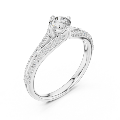 Romantic Twist Shank Engagement Ring