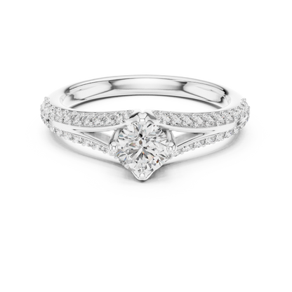 Romantic Twist Shank Engagement Ring