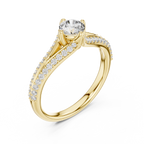 Romantic Twist Shank Engagement Ring