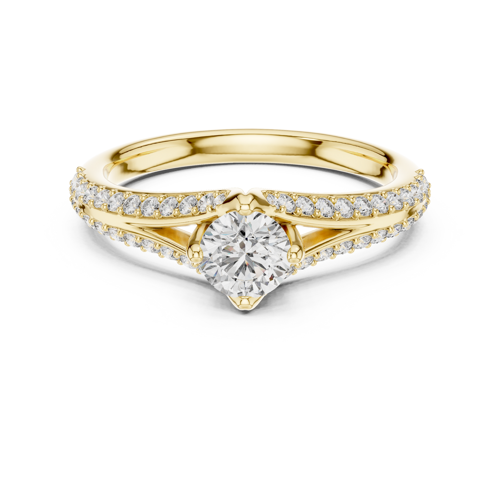 Romantic Twist Shank Engagement Ring