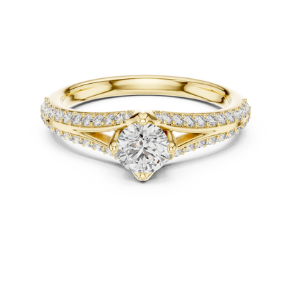 Romantic Twist Shank Engagement Ring
