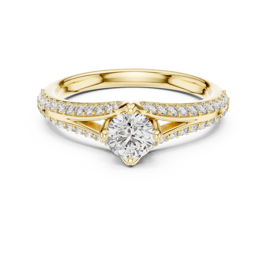 Romantic Twist Shank Engagement Ring