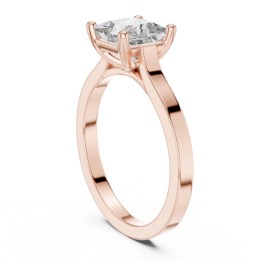 Princess Cut Solitaire Diamond Ring