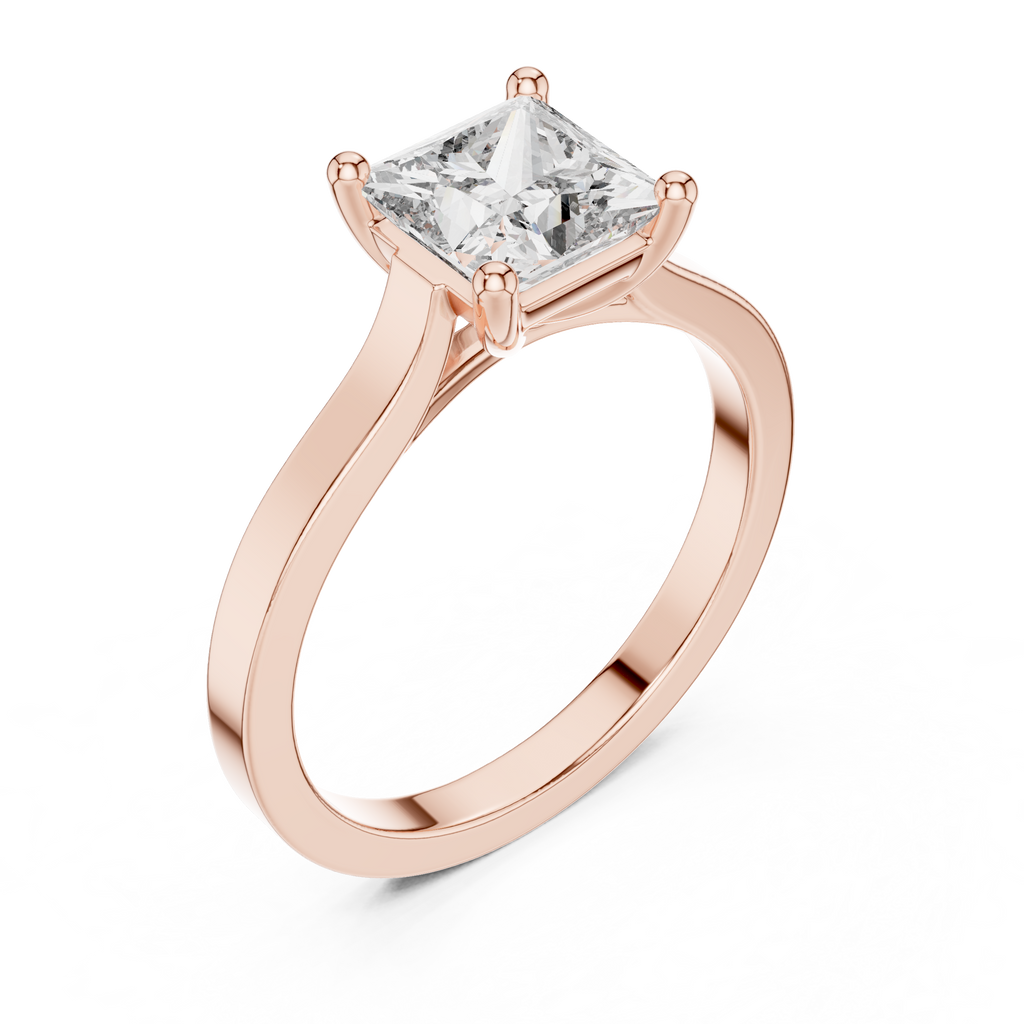 Princess Cut Solitaire Diamond Ring