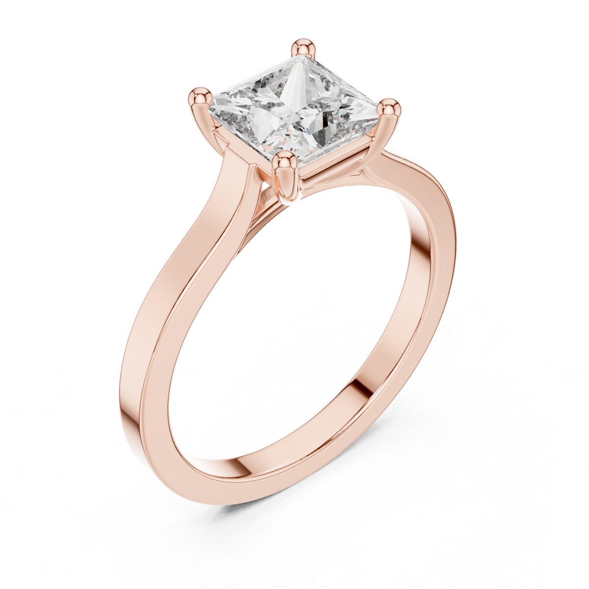 Princess Cut Solitaire Diamond Ring