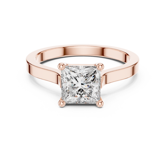 Princess Cut Solitaire Diamond Ring