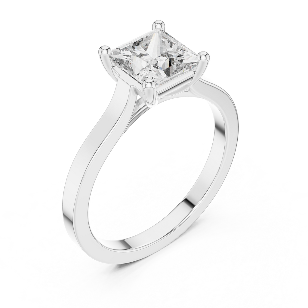 Princess Cut Solitaire Diamond Ring