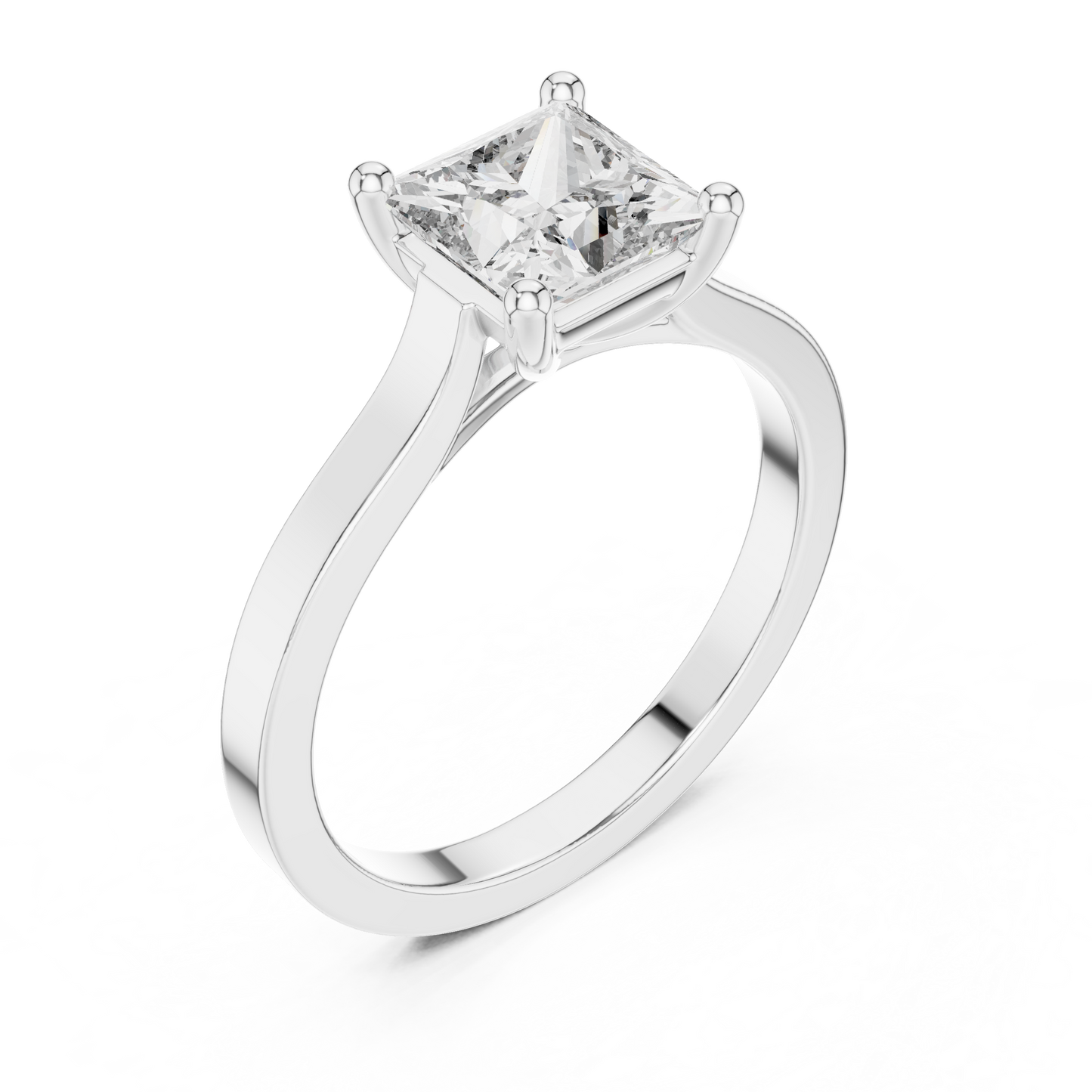 Princess Cut Solitaire Diamond Ring