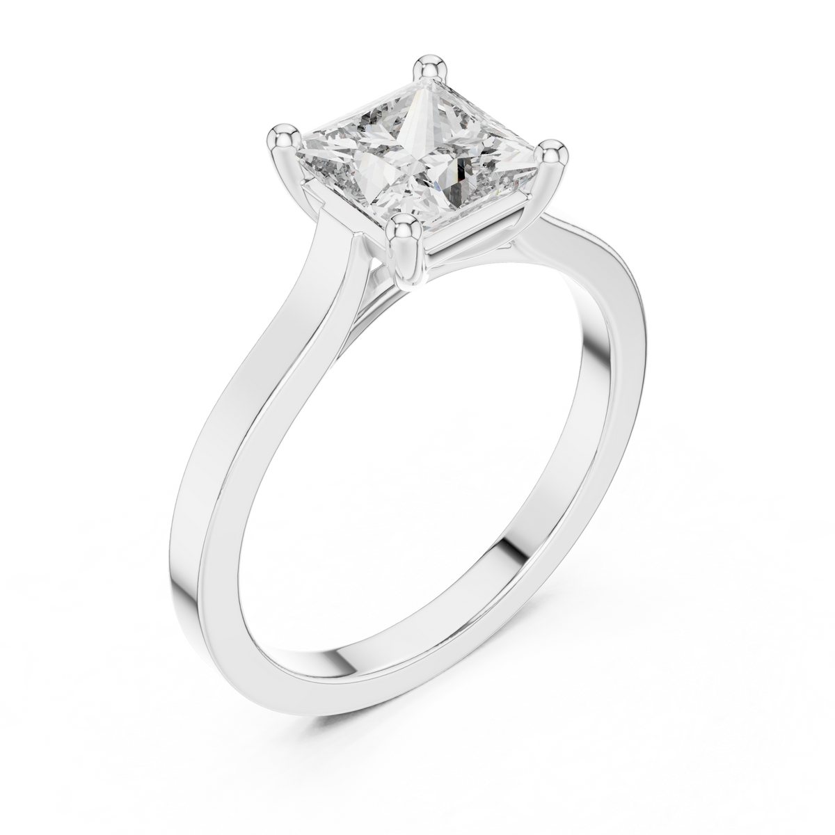Princess Cut Solitaire Diamond Ring