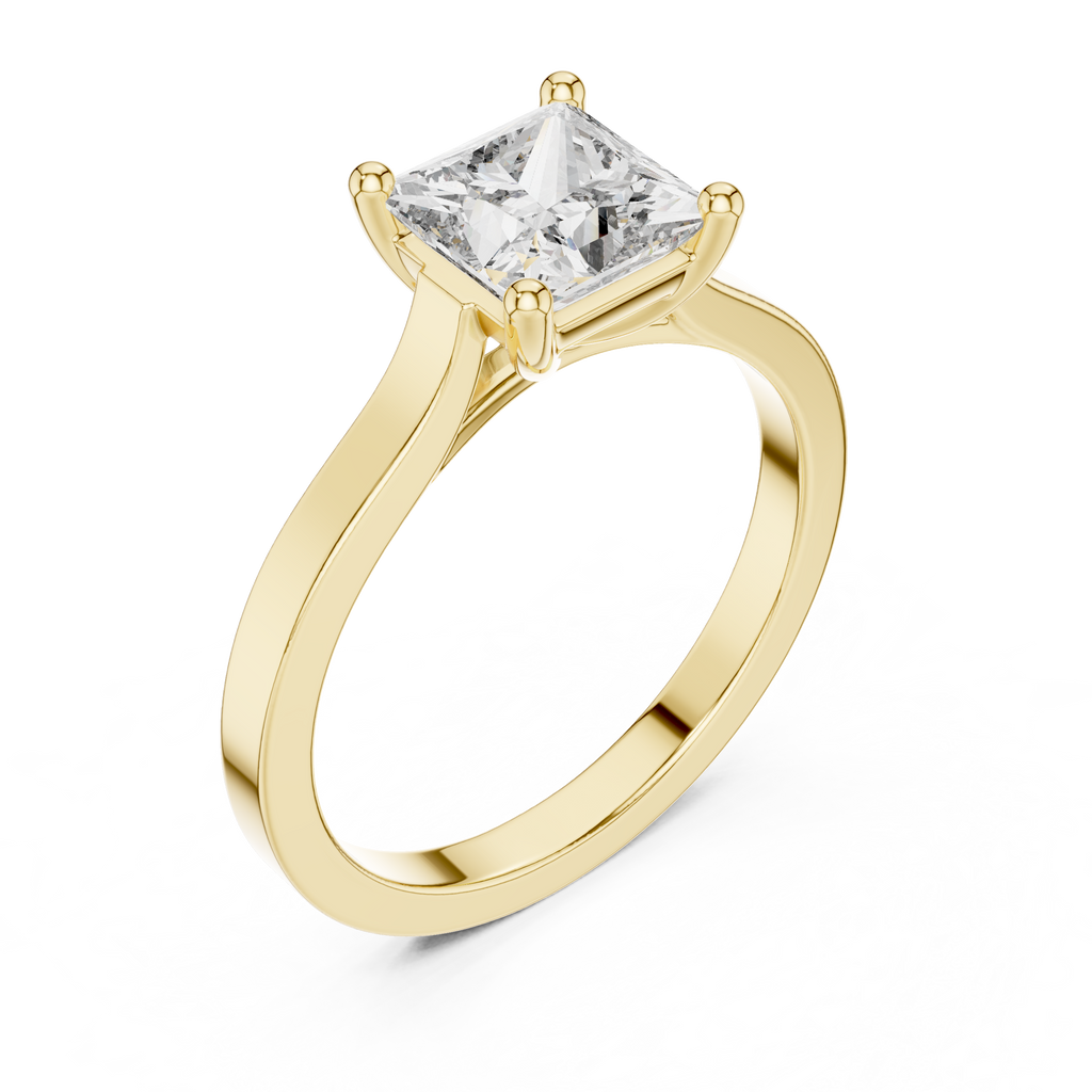 Princess Cut Solitaire Diamond Ring