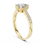 Elegant Square Diamond Engagement Ring