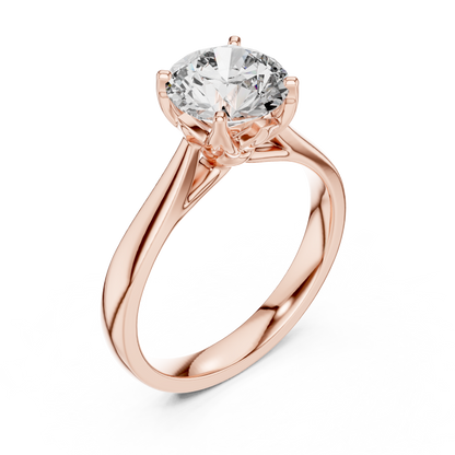 Luxe Round Cut Diamond Ring