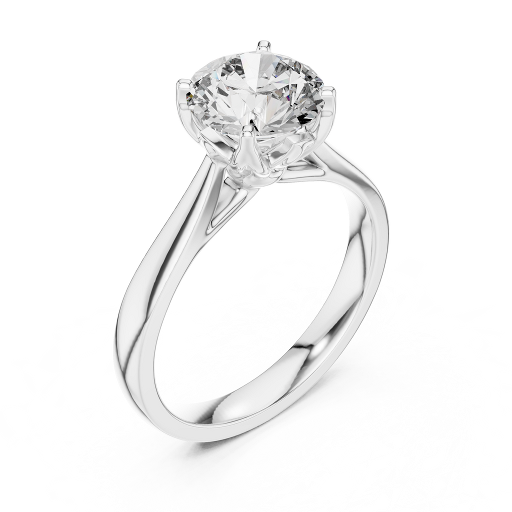 Luxe Round Cut Diamond Ring