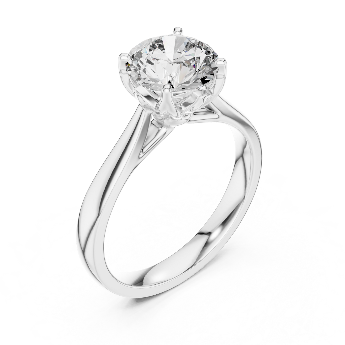 Luxe Round Cut Diamond Ring