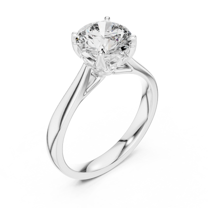 Luxe Round Cut Diamond Ring