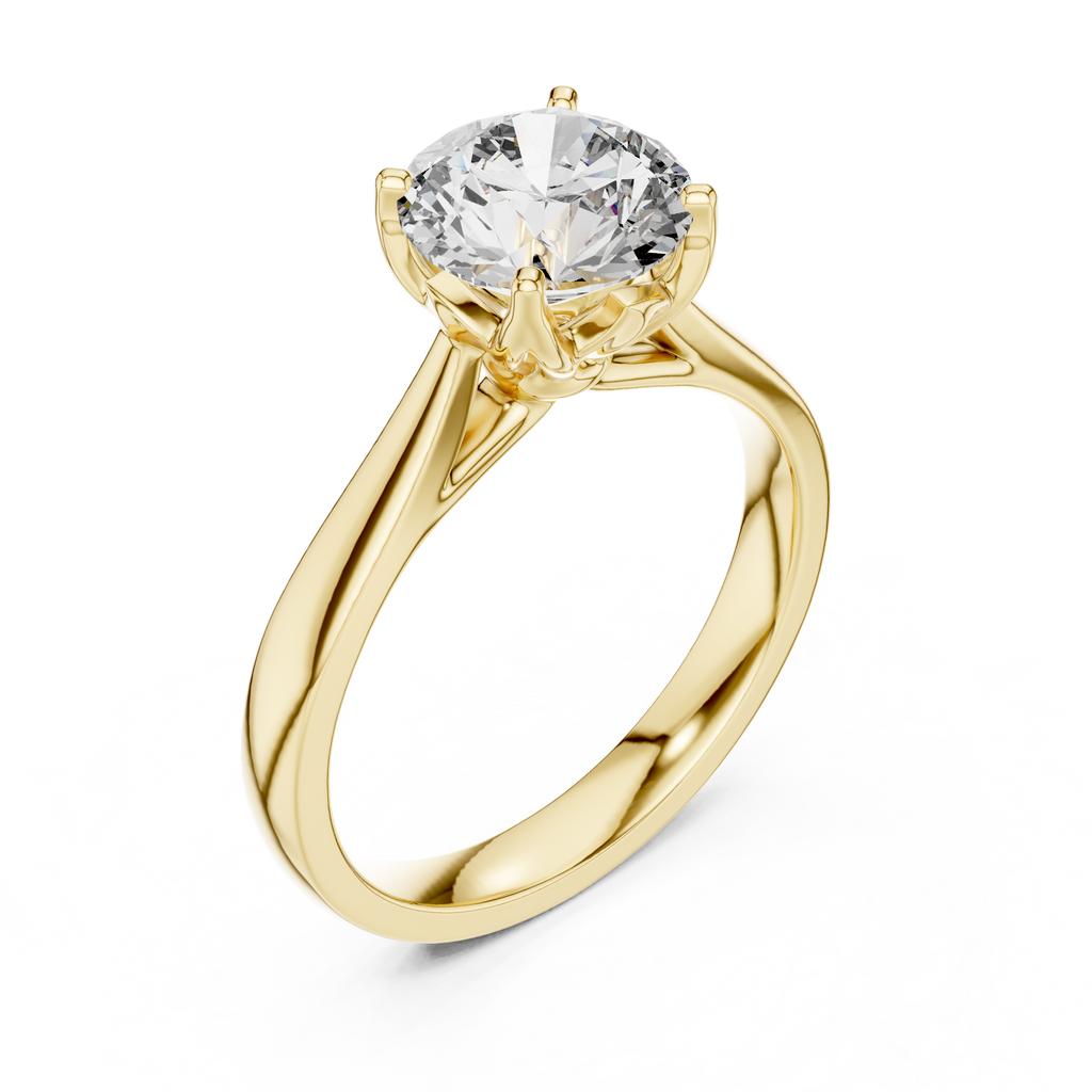 Luxe Round Cut Diamond Ring