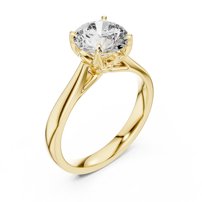 Luxe Round Cut Diamond Ring