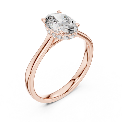 Minimalist Oval Engagement Ring
