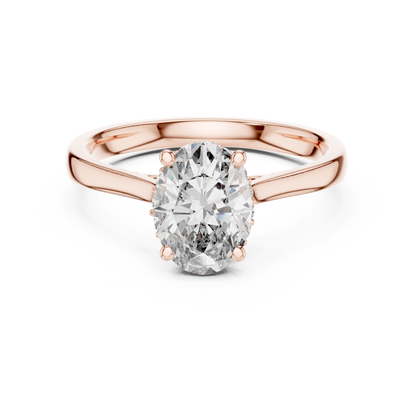 Minimalist Oval Engagement Ring