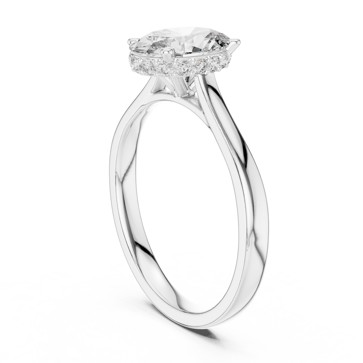 Minimalist Oval Engagement Ring