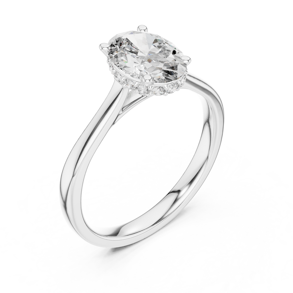 Minimalist Oval Engagement Ring